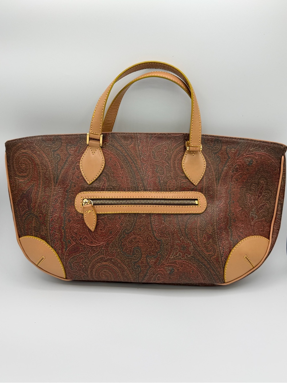 Etro Milano Paisley Coated Canvas Tote 👜 - Picture 3 of 17